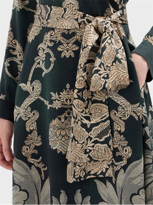 Long silk dress with baroque print PIERRE-LOUIS MASCIA | AB12960519460